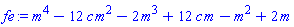 m^4-12*c*m^2-2*m^3+12*c*m-m^2+2*m