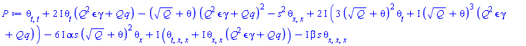 diff(diff(theta(x, t), t), t)+(2*I)*(diff(theta(x, t), t))*(Q^2*epsilon*gamma+Q*q)-(Q^(1/2)+theta(x, t))*(Q^2*epsilon*gamma+Q*q)^2-s^2*(diff(diff(theta(x, t), x), x))+(2*I)*(3*(Q^(1/2)+theta(x, t))^2*(diff(theta(x, t), t))+I*(Q^(1/2)+theta(x, t))^3*(Q^2*epsilon*gamma+Q*q))-(6*I)*alpha*s*(Q^(1/2)+theta(x, t))^2*(diff(theta(x, t), x))+I*(diff(diff(diff(theta(x, t), t), x), x)+I*(diff(diff(theta(x, t), x), x))*(Q^2*epsilon*gamma+Q*q))-I*beta*s*(diff(diff(diff(theta(x, t), x), x), x))