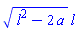 (l^2-2*a)^(1/2)*l