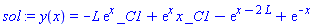 y(x) = -L*exp(x)*_C1+exp(x)*x*_C1-exp(x-2*L)+exp(-x)