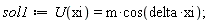 sol1 := U(xi) = m*cos(delta*xi)