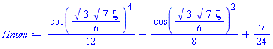 (1/12)*cos((1/6)*3^(1/2)*7^(1/2)*xi)^4-(1/8)*cos((1/6)*3^(1/2)*7^(1/2)*xi)^2+7/24