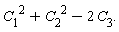 "`C__1`^(2)+`C__2`^(2)-2 `C__3`."