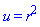 u = r^2