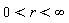 0 < r and r < infinity