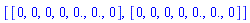 [[0, 0, 0, 0, 0., 0., 0], [0, 0, 0, 0, 0., 0., 0]]
