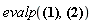 evalp([alpha, 2, 1, b, Pi], [1, 2, alpha, b, Pi])