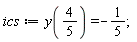 ics := y(4/5) = -1/5